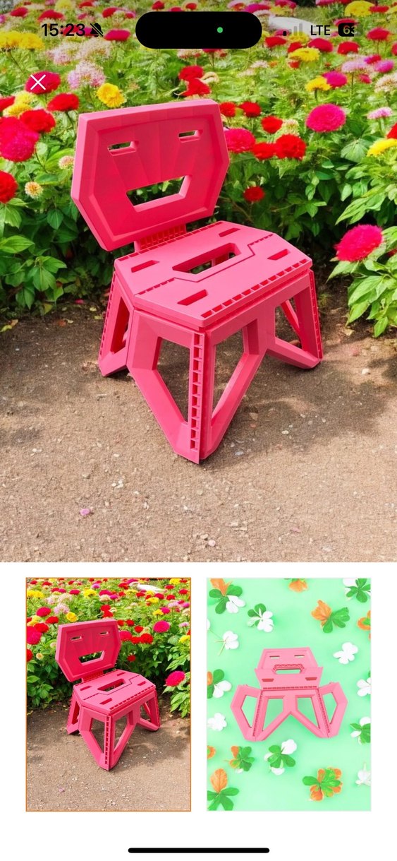 Pembe çocuk sandalyesi - Görsel 5