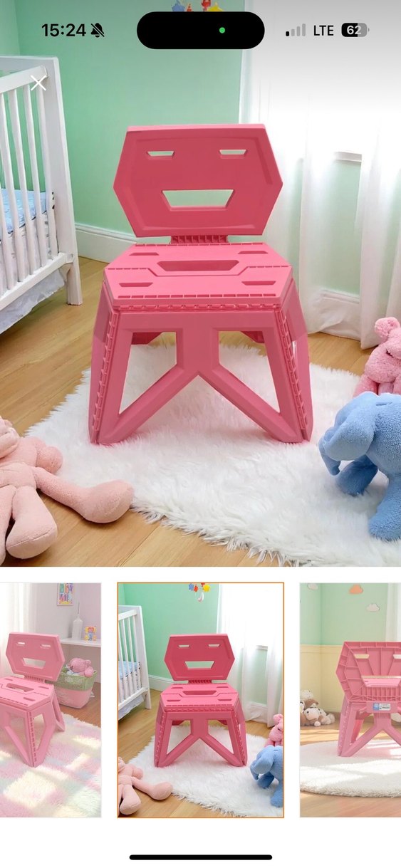 Pembe çocuk sandalyesi - Görsel 3