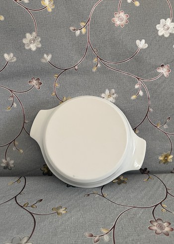 Beyaz Seramik Yuvarlak tava - Görsel 4