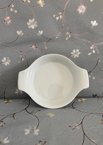 Beyaz Seramik Yuvarlak tava - Görsel 5