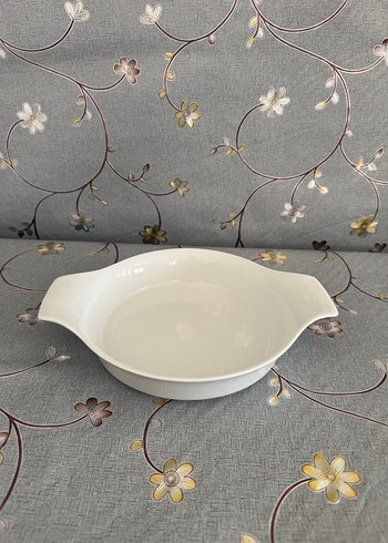 Beyaz Seramik Yuvarlak tava - Görsel 10