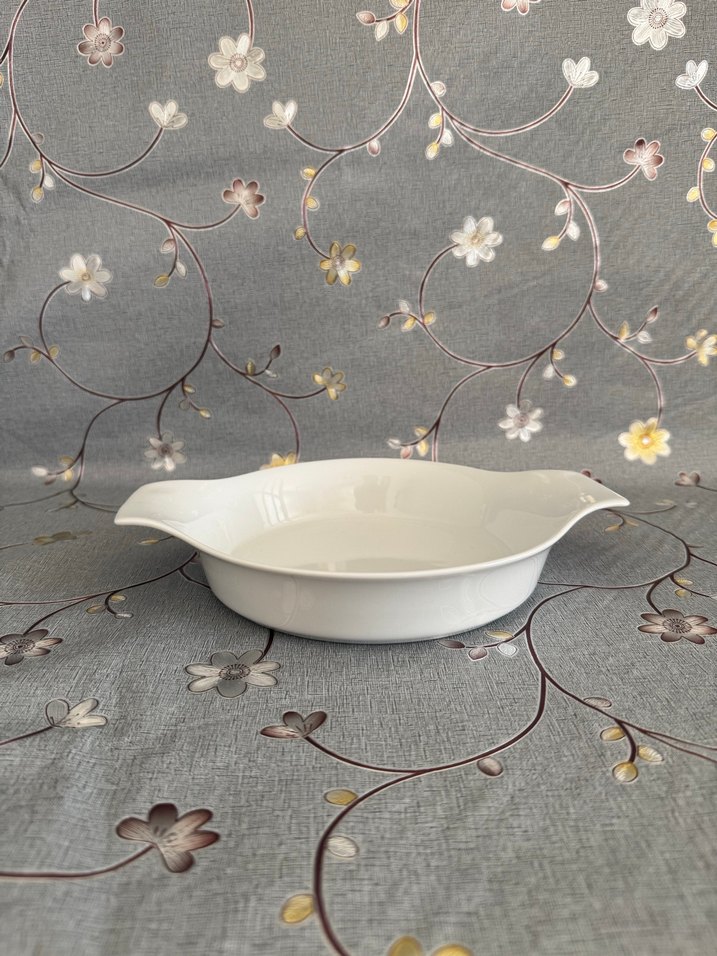 Beyaz Seramik Yuvarlak tava - Görsel 3