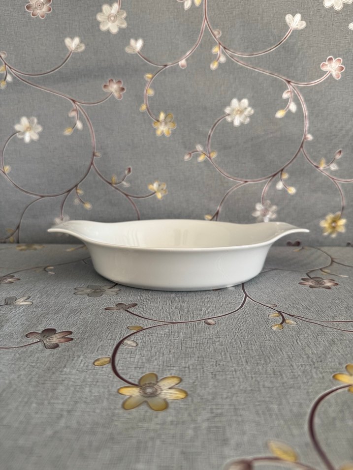 Beyaz Seramik Yuvarlak tava - Görsel 2