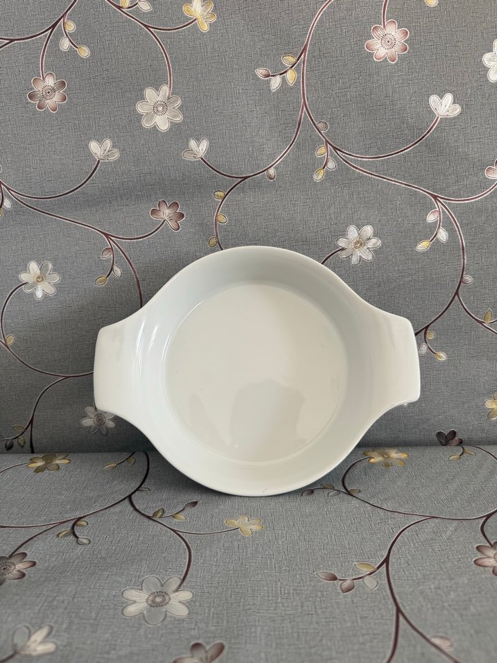 Beyaz Seramik Yuvarlak tava - Görsel 5