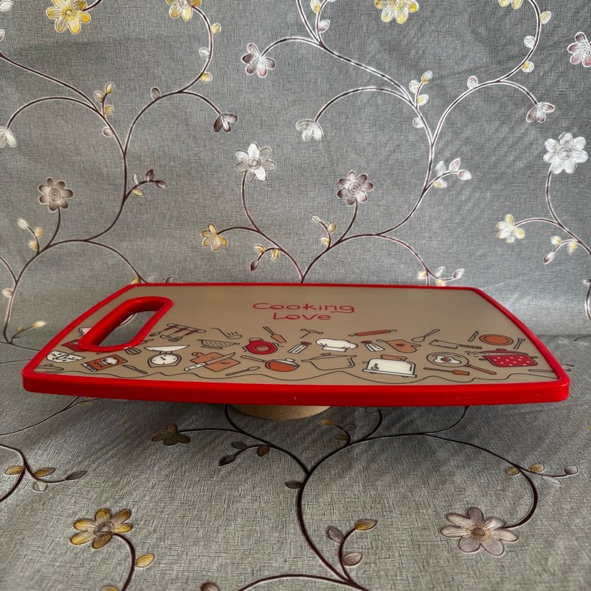 Kırmızı Kenarlı Kesme Tahtası - Görsel 3