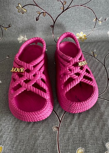 Pembe Yüksek Topuklu Bohem Kadın Sandalet - Görsel 3