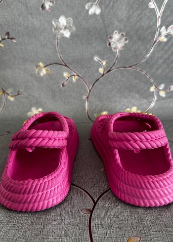 Pembe Yüksek Topuklu Bohem Kadın Sandalet - Görsel 4