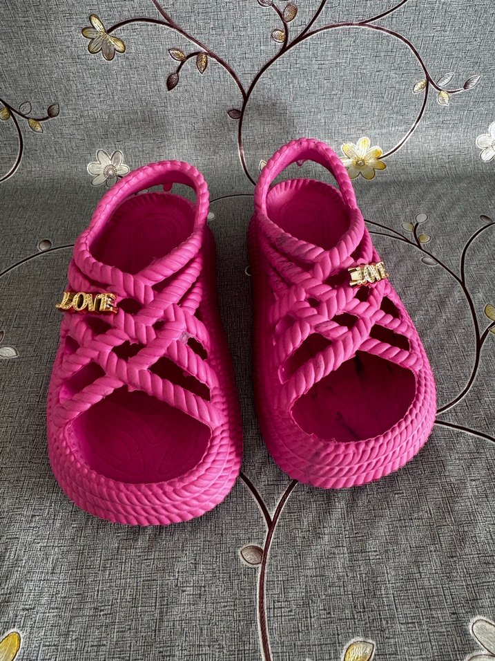 Pembe Yüksek Topuklu Bohem Kadın Sandalet - Görsel 3