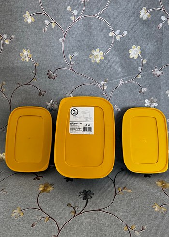 Sarı Kapaklı Mavi Saklama Kutuları Seti - Görsel 5