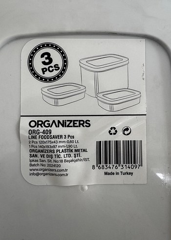 Gri Saklama Kabı Seti, 3'lü - Görsel 7