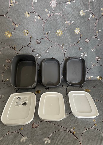 Gri Saklama Kabı Seti, 3'lü - Görsel 4