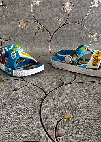 Renkli Erkek Çocuk Terlikleri Velcro - Görsel 4