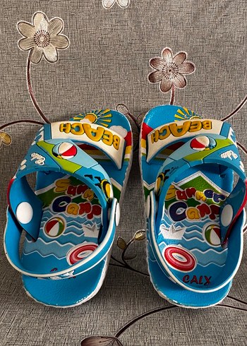 Renkli Erkek Çocuk Terlikleri Velcro - Görsel 8