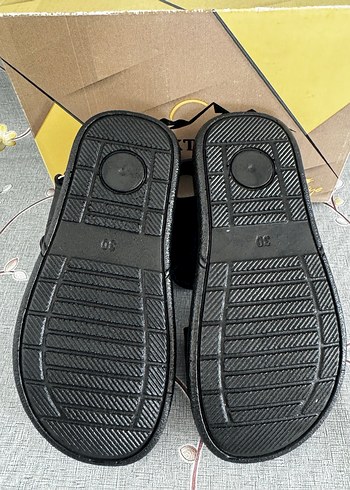 Erkek Siyah Minimalist Kayışlı Sandalet - Görsel 6