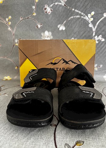 Erkek Siyah Minimalist Kayışlı Sandalet - Görsel 3