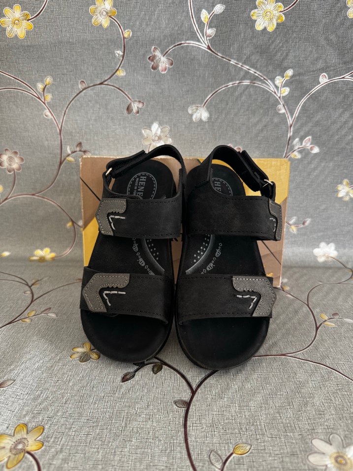 Erkek Siyah Minimalist Kayışlı Sandalet - Görsel 4