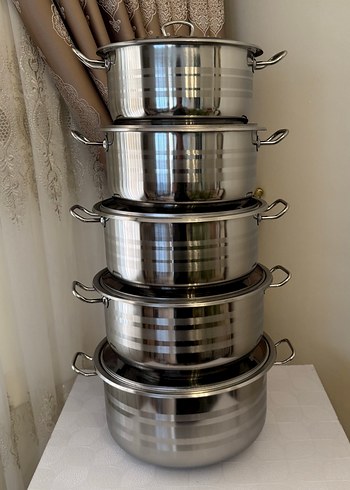 10 parça çelik tencere takimi - Görsel 10