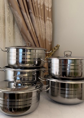 10 parça çelik tencere takimi - Görsel 2