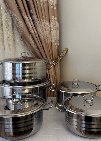 10 parça çelik tencere takimi - Görsel 7