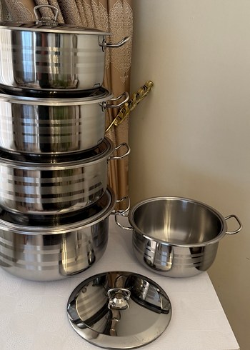 10 parça çelik tencere takimi - Görsel 9