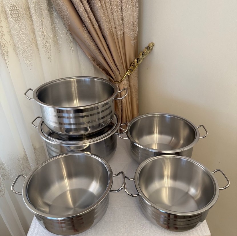 10 parça çelik tencere takimi - Görsel 5