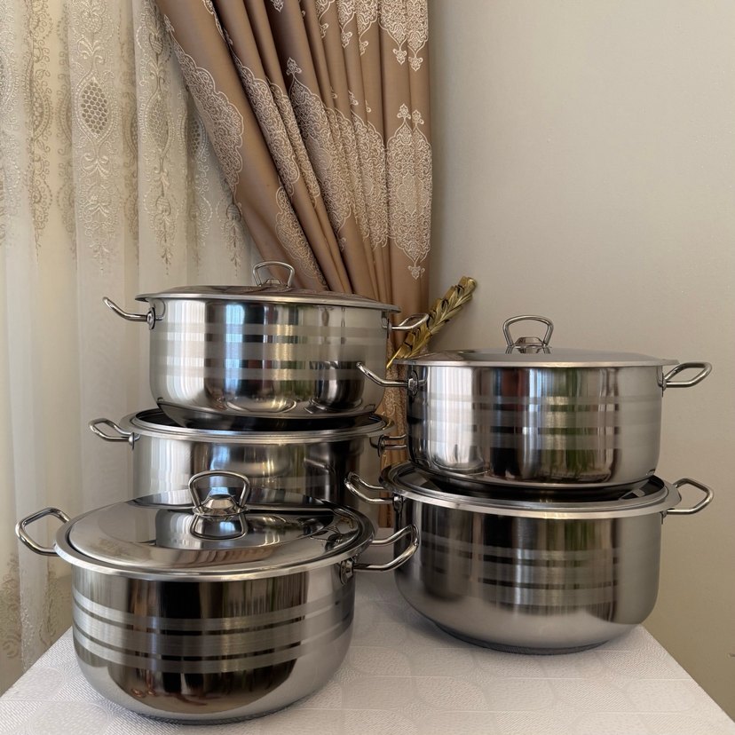 10 parça çelik tencere takimi - Görsel 2