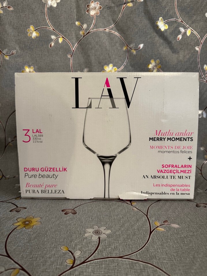 LAV 3'lü Gri Kadeh Seti - Görsel 3