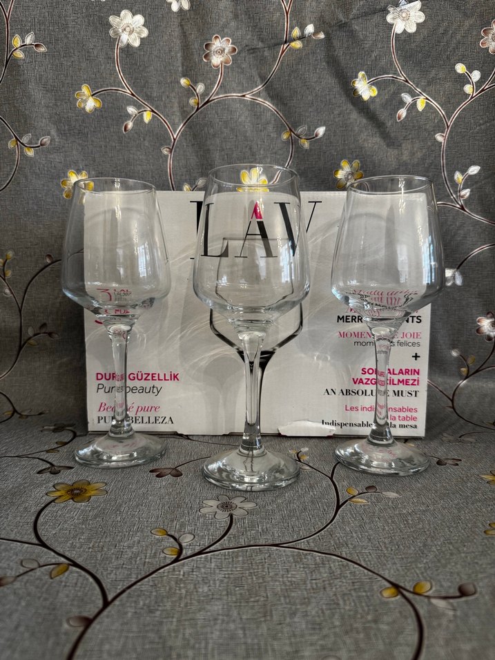 LAV 3'lü Gri Kadeh Seti - Görsel 2