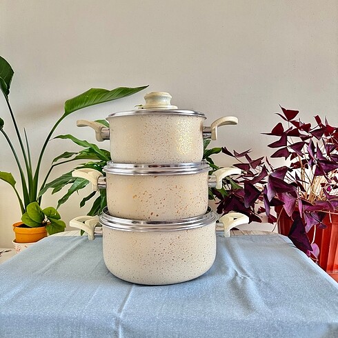 5 parça güveç granit set