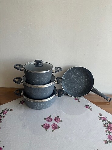  Beden gri Renk 7 parça granit set