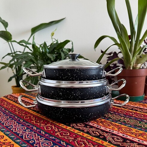 6 parça granit set