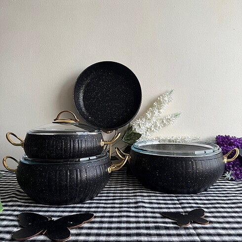 7 parça granit ezme set