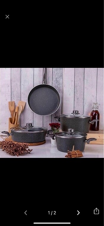  Beden 7 parça granit set