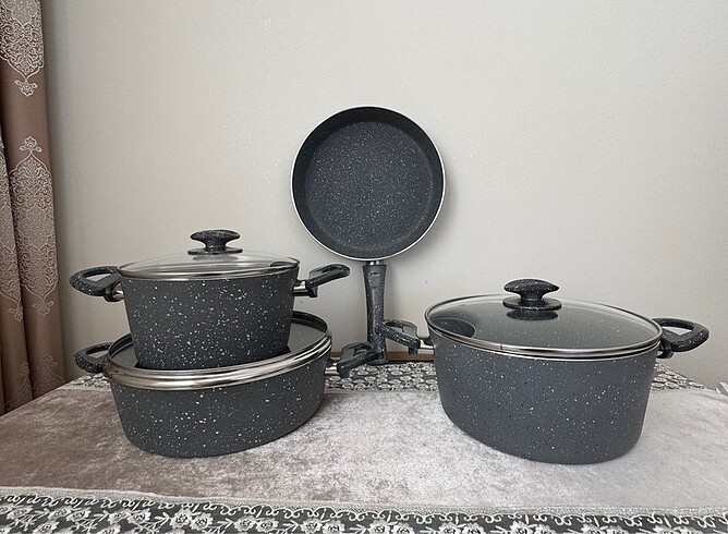 7 parça tencere granit set