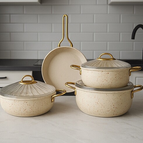 7 parça granit set