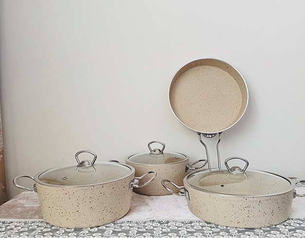 7 parça granit set
