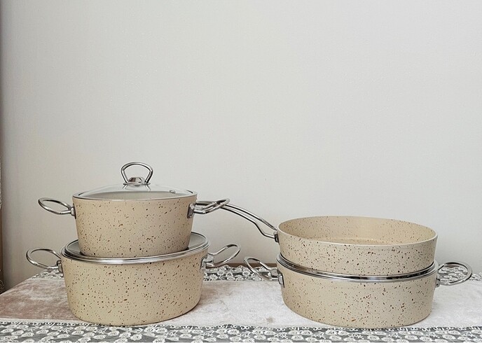  Beden 7 parça granit set