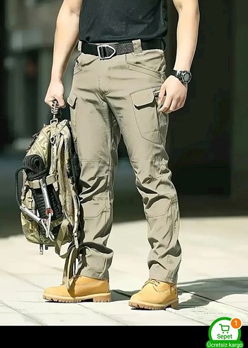 Gri Kamuflaj Desenli Erkek Kemerli Pantolon - Görsel 2