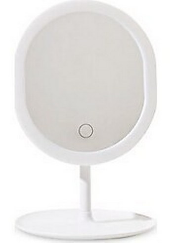 Ikea Beyaz Oval Masaüstü Makyaj Aynası