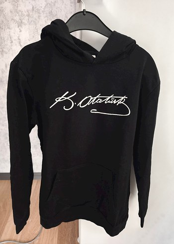 Kapüşonlu Siyah Erkek Çocuk Sweatshirt - Görsel 2