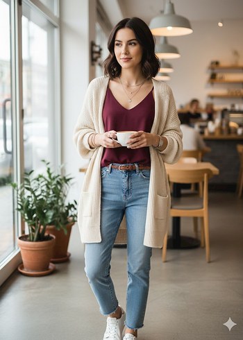 Bordo V Yaka Kadın Kolsuz Bluz - Görsel 4