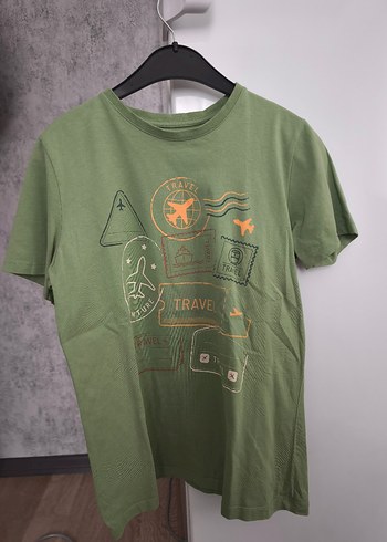 Erkek Çocuk Haki Baskılı Tişört - Görsel 4