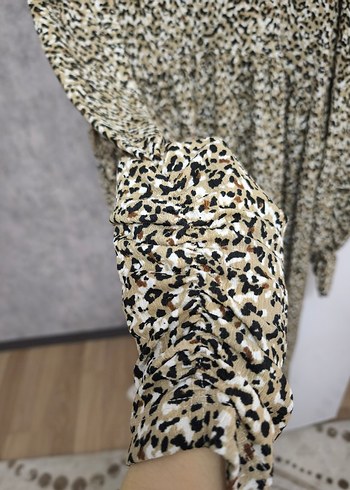 Uzun Kollu Zebra Desenli Hamile Elbisesi - Görsel 5