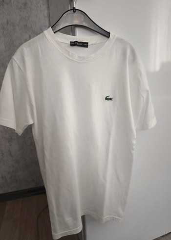 Beyaz Keten Erkek Tişört, Kısa Kollu, Rahat Kesim - Görsel 2