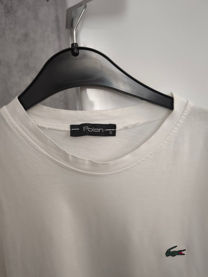 Beyaz Keten Erkek Tişört, Kısa Kollu, Rahat Kesim - Görsel 4