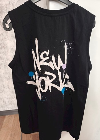 Siyah Baskılı Erkek Çocuk Kolsuz Tişört - Görsel 2