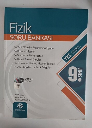 Hiç kullanılmamış bilgi sarmalı yayınları 9. Sınıf fizik soru ba