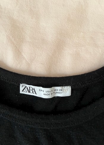 Zara Zara Siyah Kısa Kollu Basic Kadın Tişört