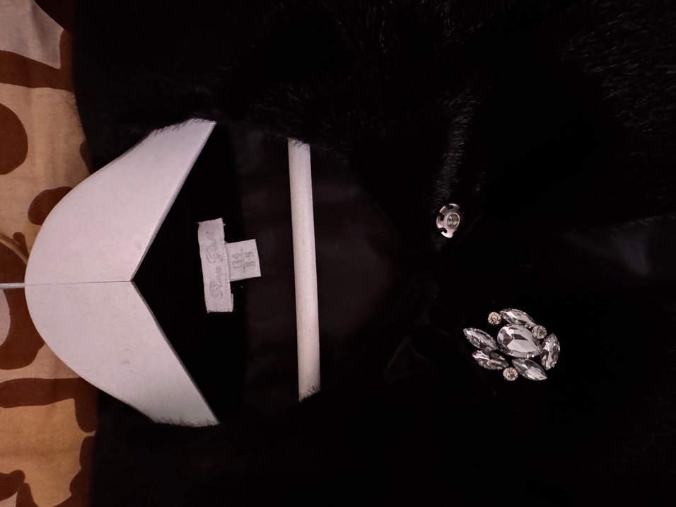 Kız Çocuk Kürk Detaylı Siyah Bolero - Görsel 2