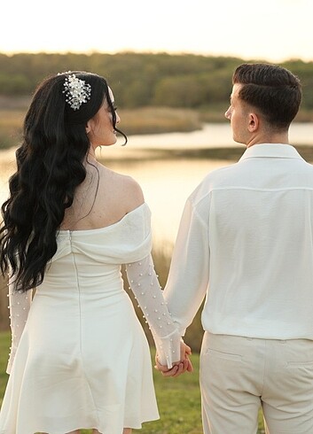 xs Beden beyaz Renk Söz nişan nikah elbisesi